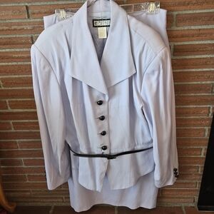 Vintage Spiegel Estyle Lavender Skirt Suit Size  10 12